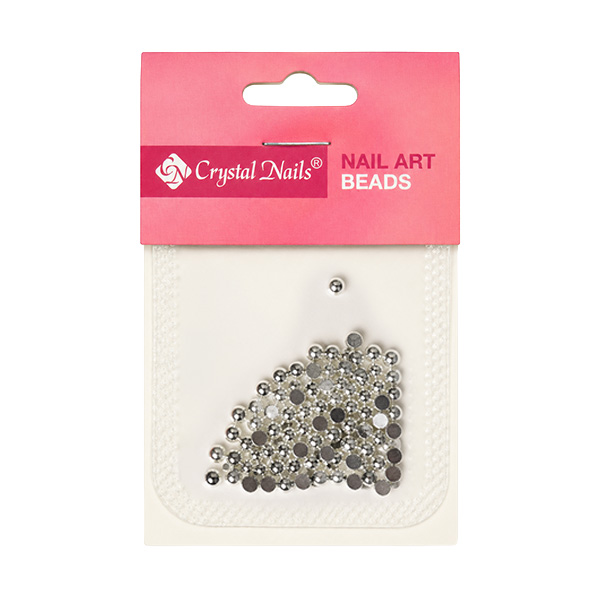 Half Beads refill - metal silver 3mm